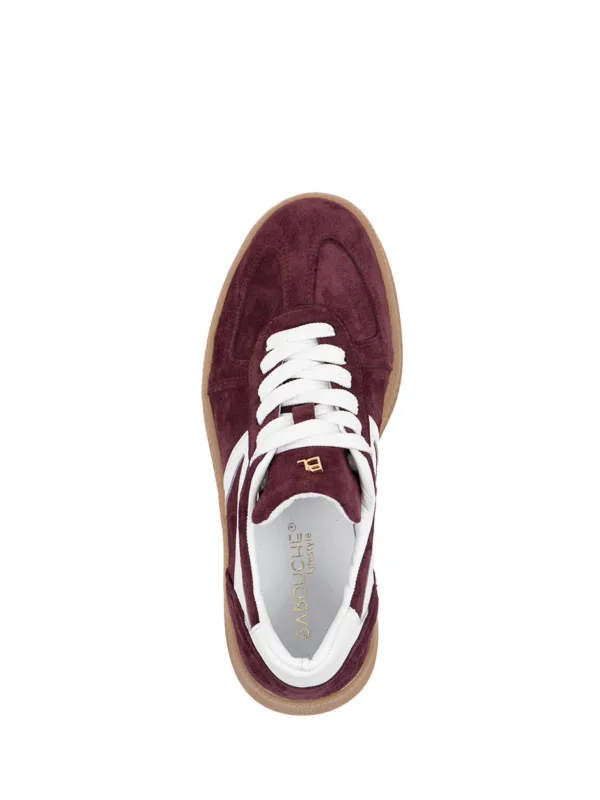 Liva sneaker bordo wit babouche