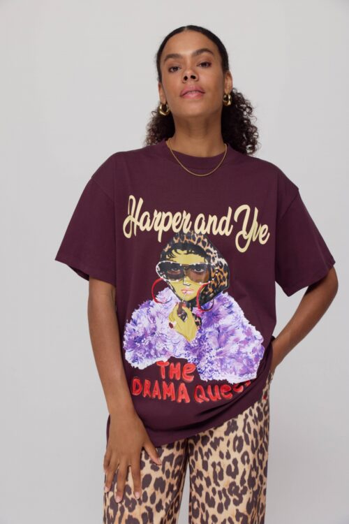 Dramaqueen t-shirt dark fudge harper and yve