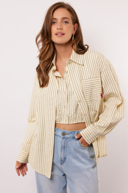 Lunara blouse vanilla fluresk