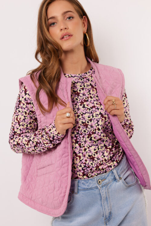 Mealis gilet fluresk roze