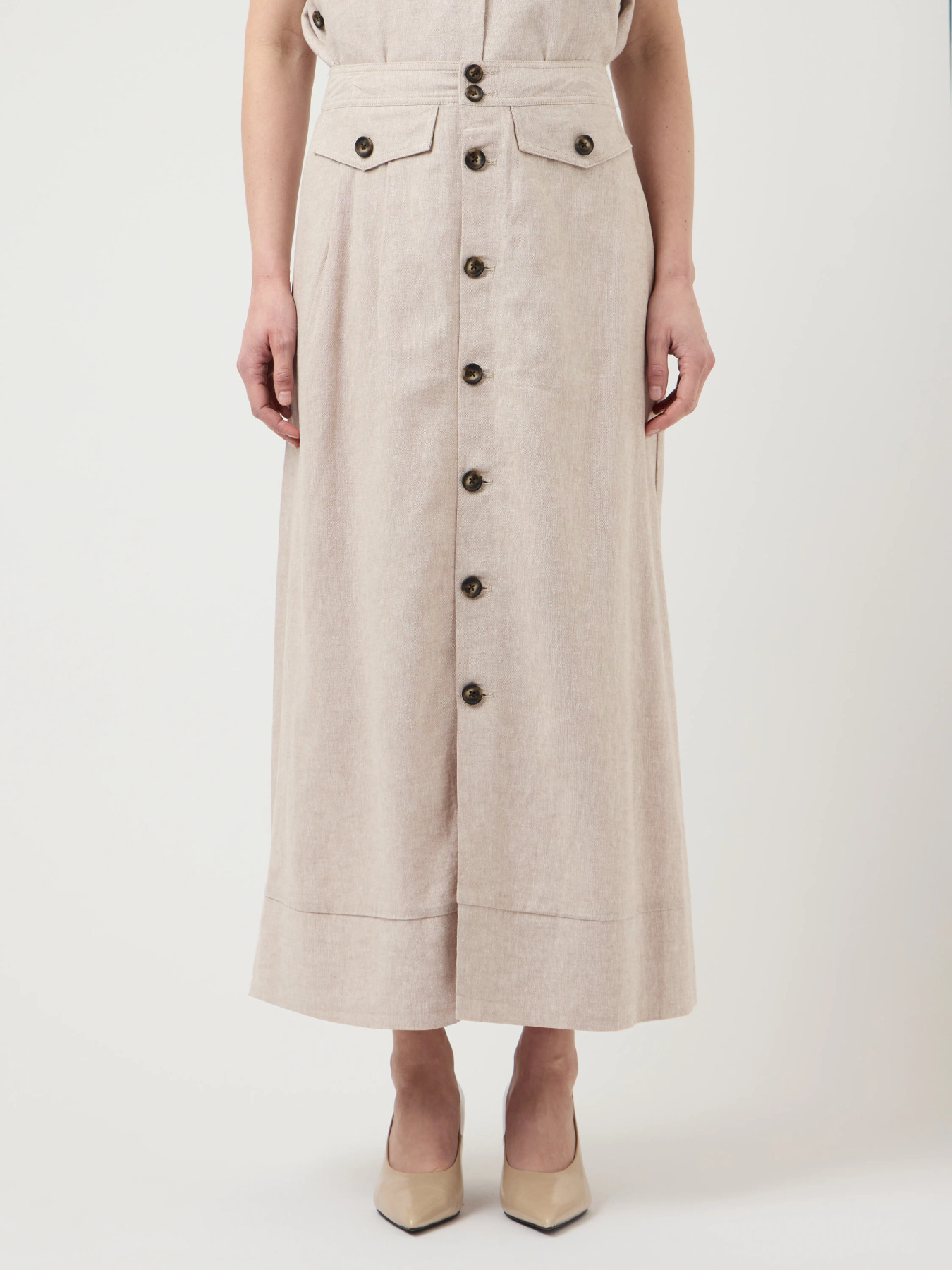 Yasusuma linen long skirt
