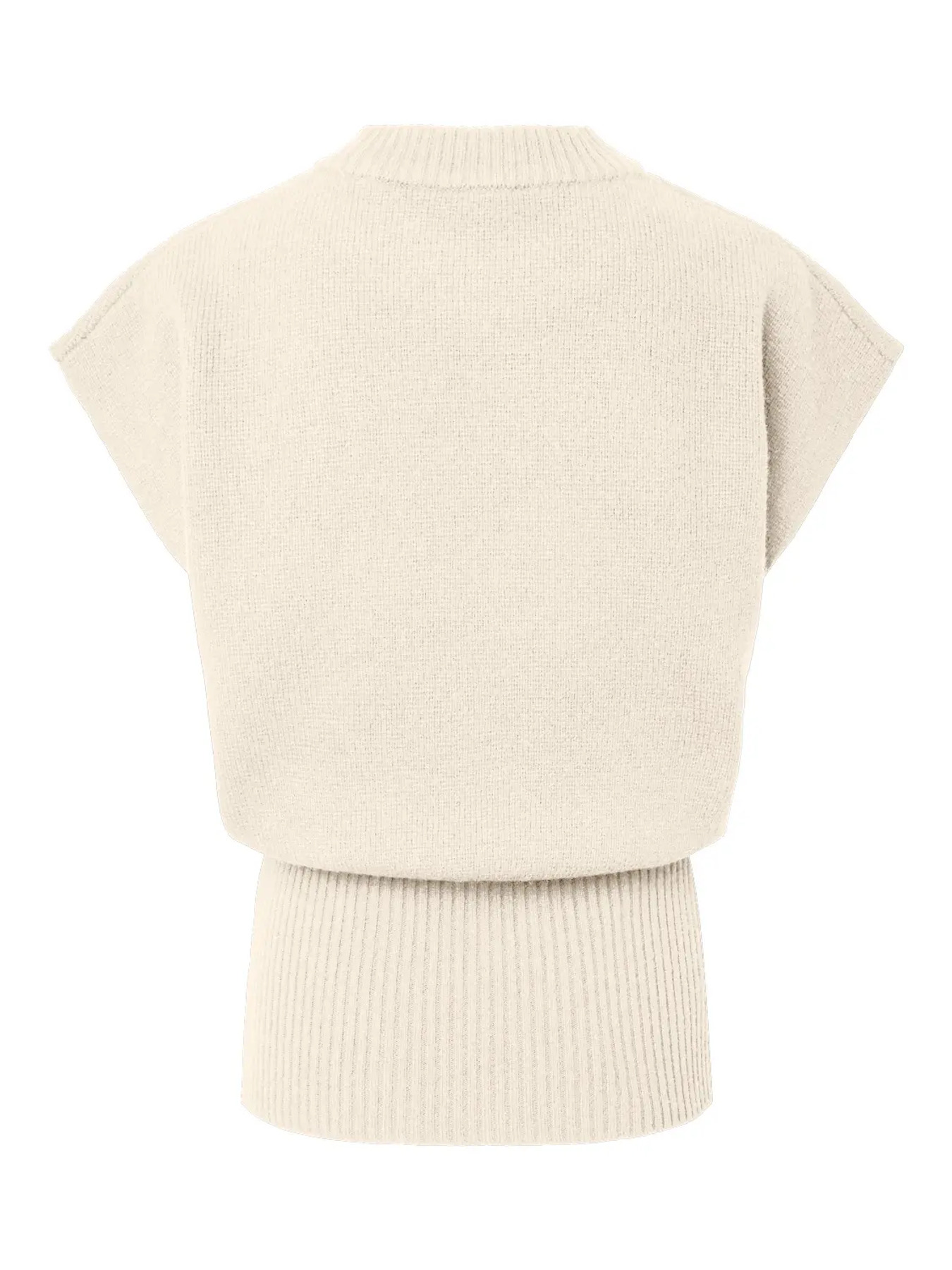 Yasesli blend knit vest beige