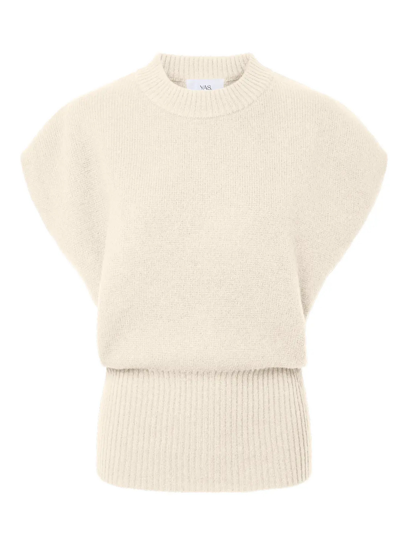 Yasesli blend knit vest beige