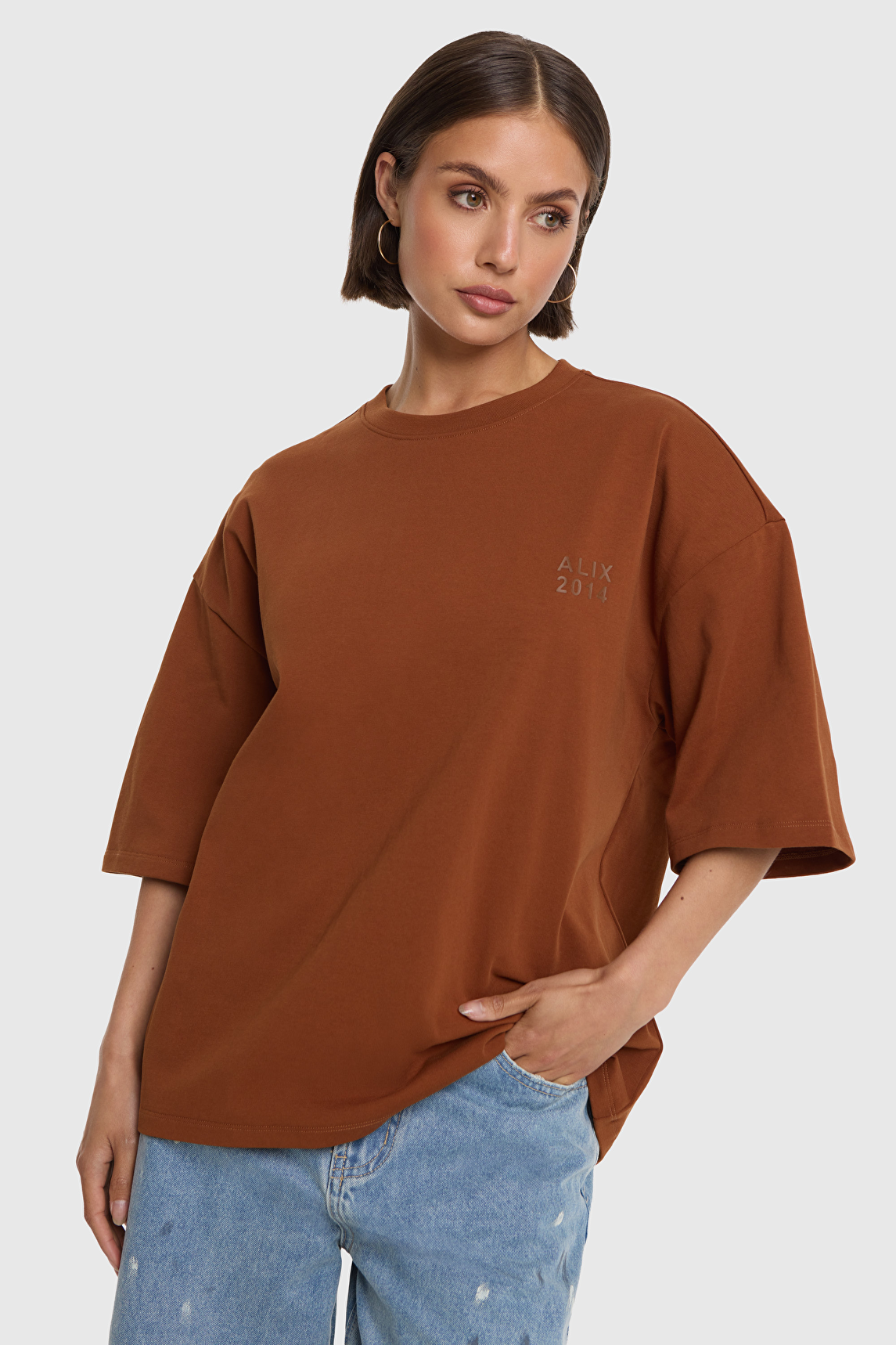 Alix t-shirt cognac alix the label