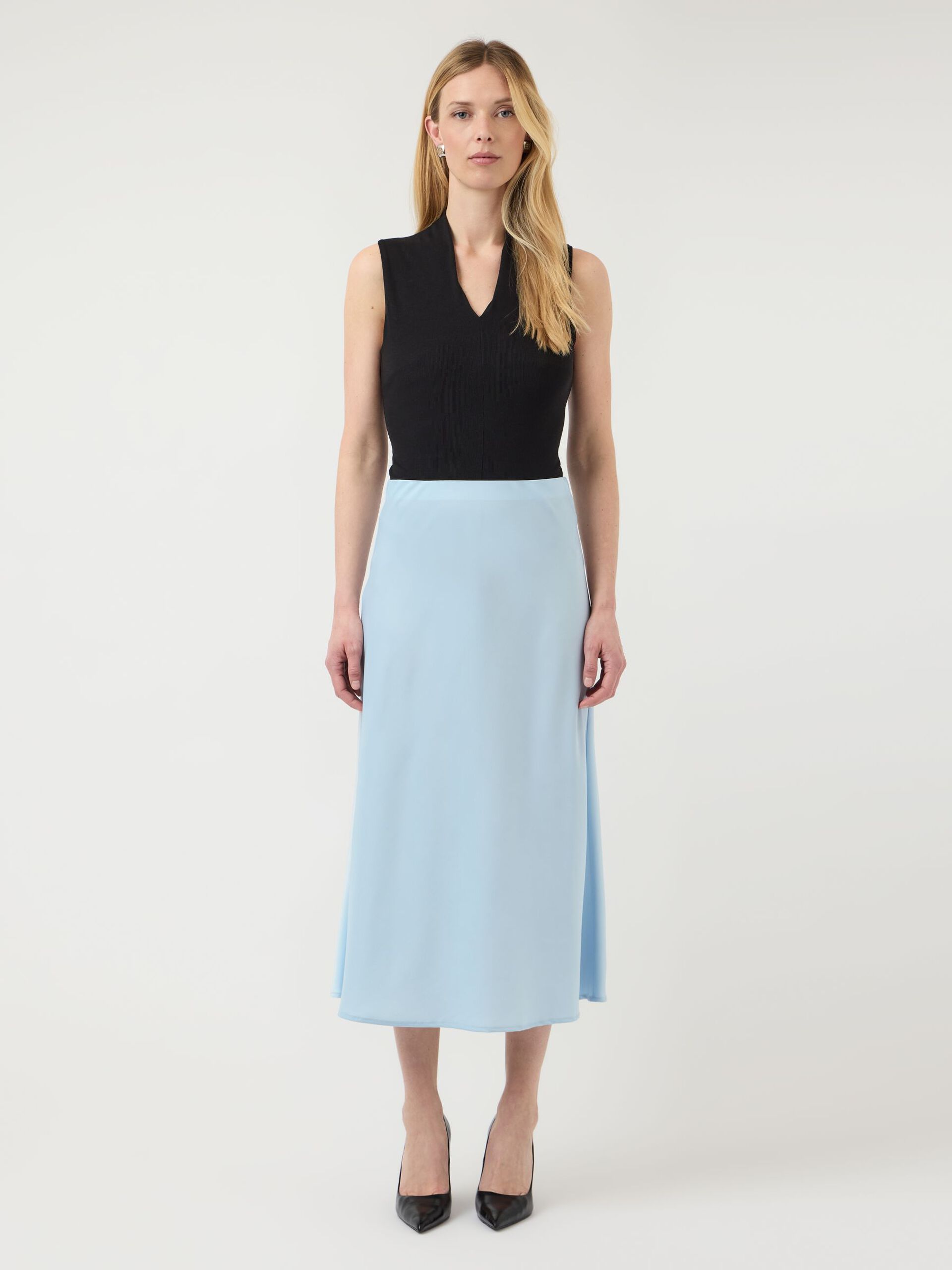 Yaspella midi skirt blauw