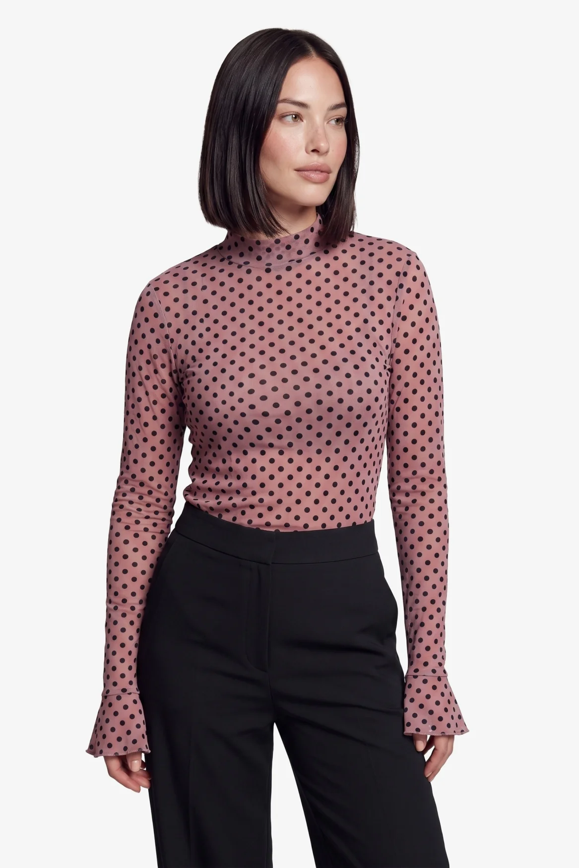 Zarah top rosy brown fluresk