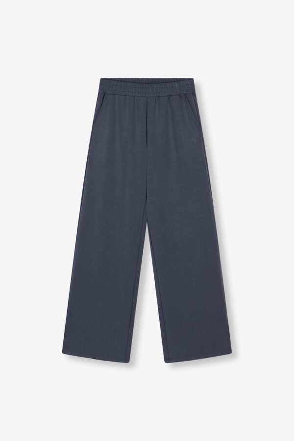 Ladies knitted flowy side slit pants alix the label