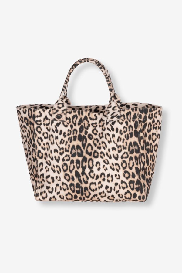 Ladies woven leopard canvas shopper alix the label
