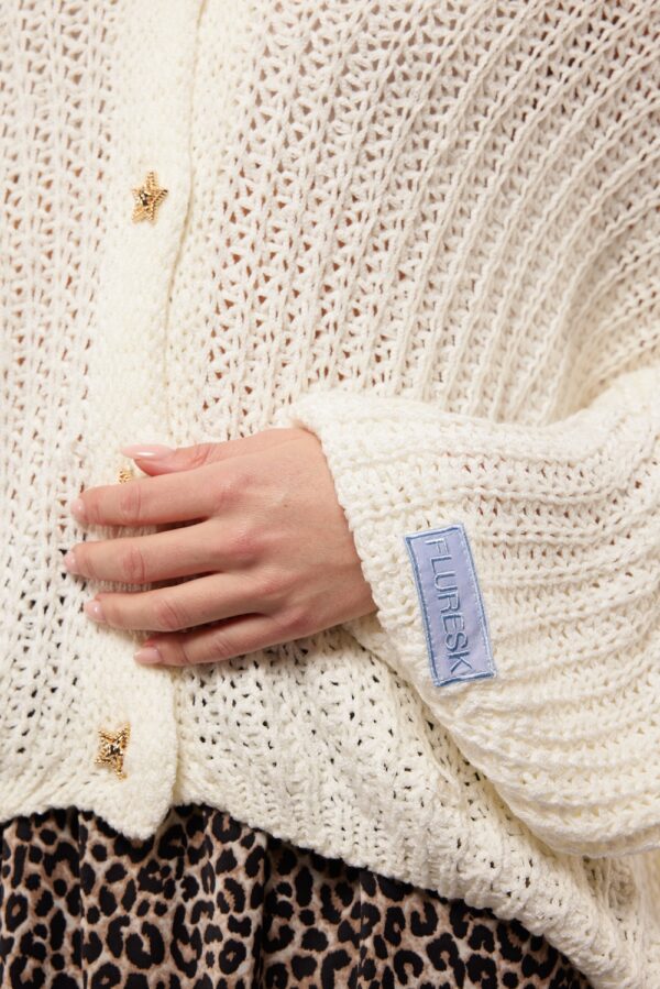 Seren knitting cardigan fluresk
