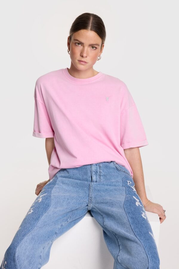 Ladies knitted adventure t-shirt rose alix the label