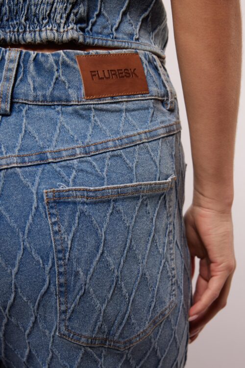 Raine pants fluresk denim light blue