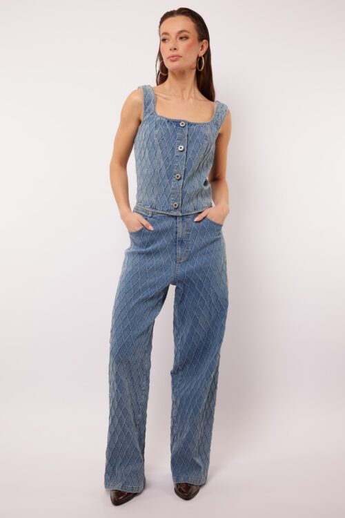 Raine pants fluresk denim light blue