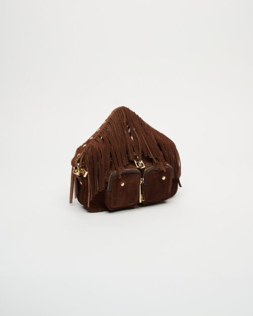 72448490 - Helena Fringe Suede Dark Brown w. Gold - Dark brown - Main. Nunoo bags