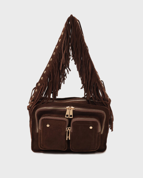 75888490 - Ellie Fringe Suede Dark Brown w. Gold - Dark brown - Extra 1. Nunoo bags