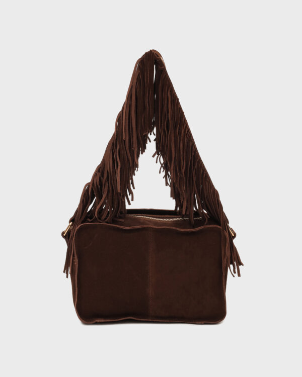 75888490 - Ellie Fringe Suede Dark Brown w. Gold - Dark brown - Extra 2. Nunoo bags