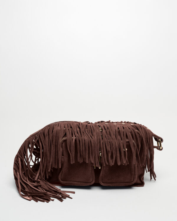 75888490 - Ellie Fringe Suede Dark Brown w. Gold - Dark brown - Extra 2. Nunoo bags