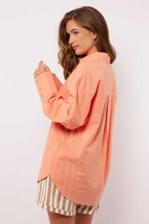 Althea blouse flower peach fluresk