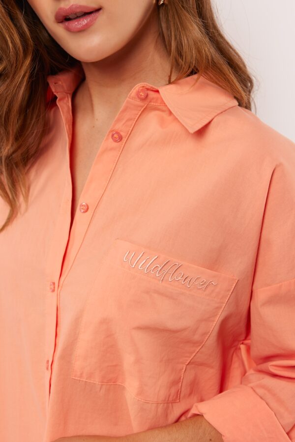Althea blouse flower peach fluresk
