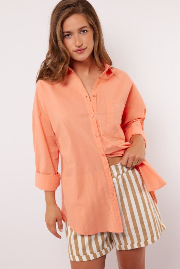 Althea blouse flower peach fluresk