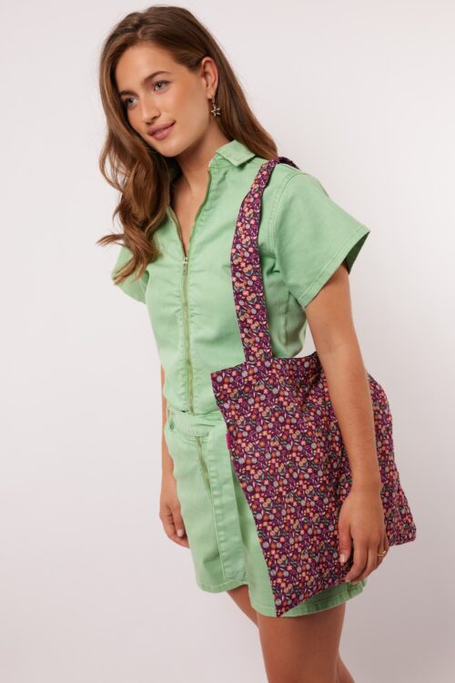 Hally bag deep purple shamrock green fluresk