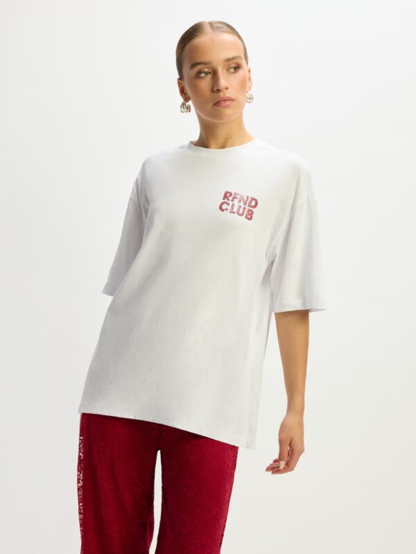 Ladies knitted oversized t-shirt Maggy rood refined department
