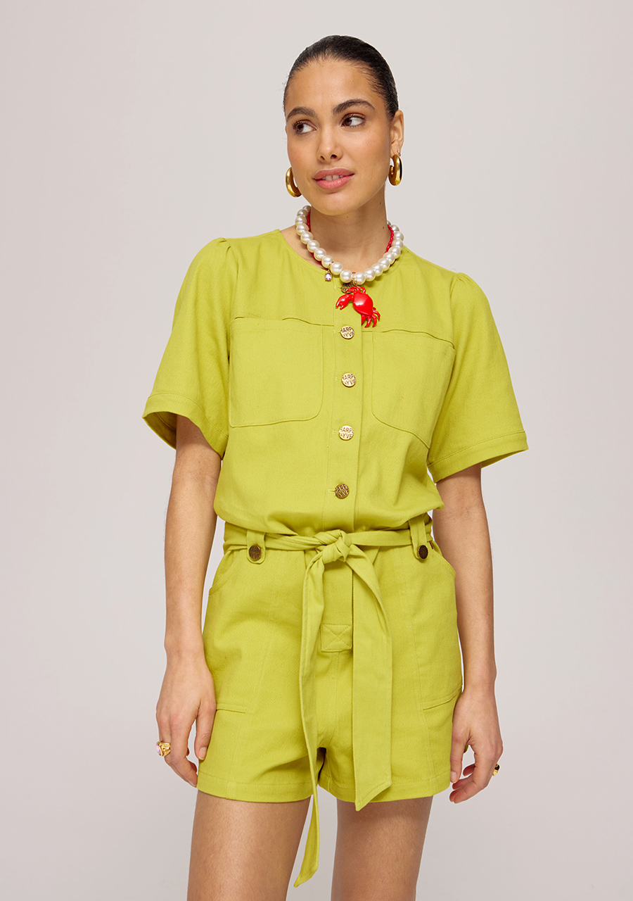 Yael playsuit lime harper and yve