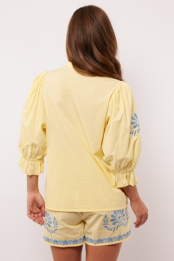 Marlowe blouse sunbeam yellow persian jewel fluresk