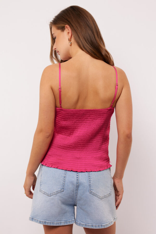 Millicent top bright pink fluresk