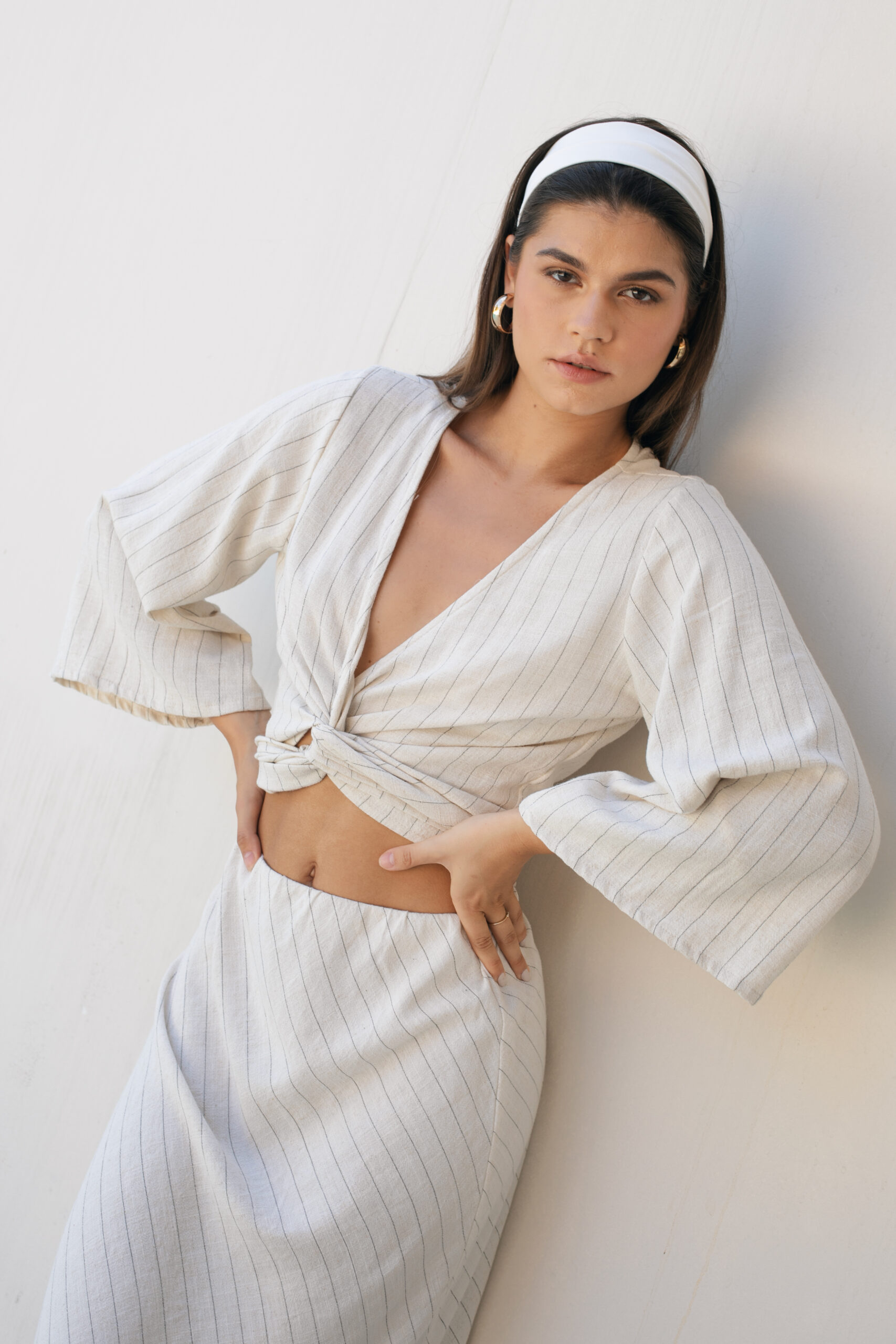 Wrap top pinstripe berawa