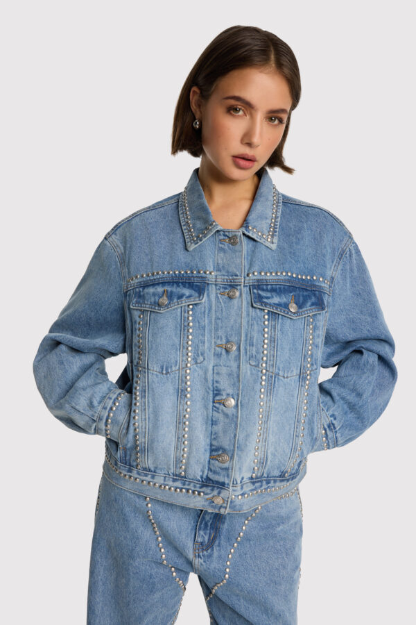 Studs denim jacket - Afbeelding 4