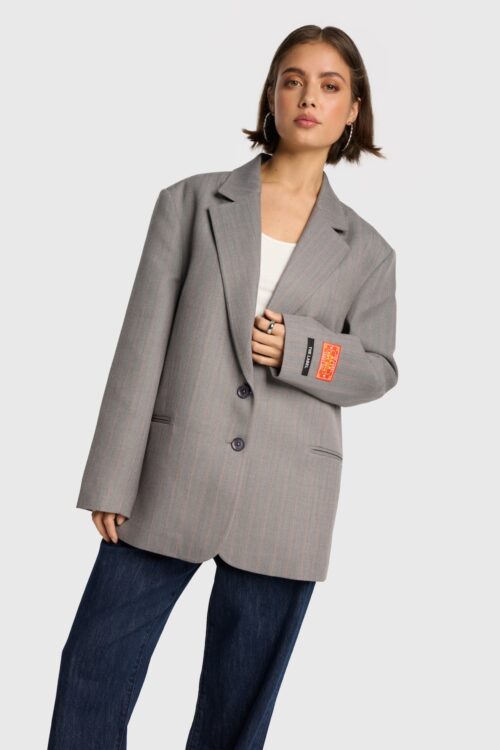Classy granded blazer grey melange alix the label