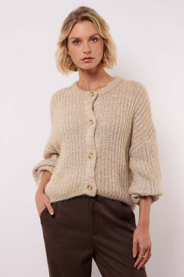 Kalista knit cardigan khaki fluresk