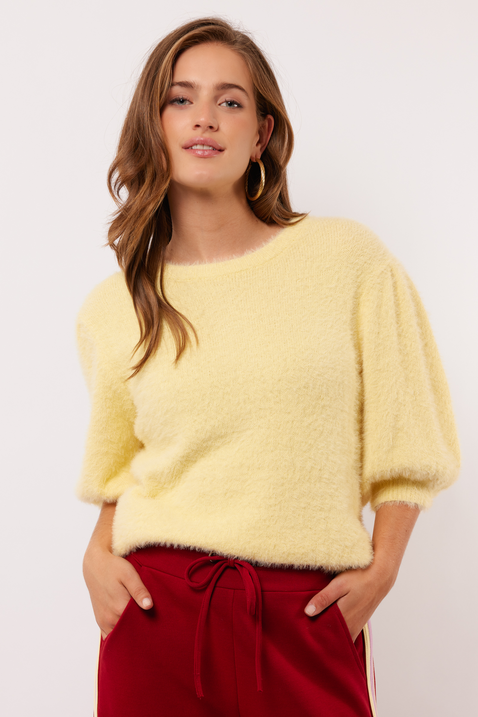 Moraine knit top vanille fluresk