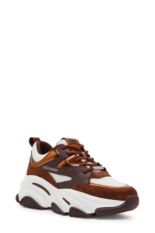 Progressive sneaker bronze
