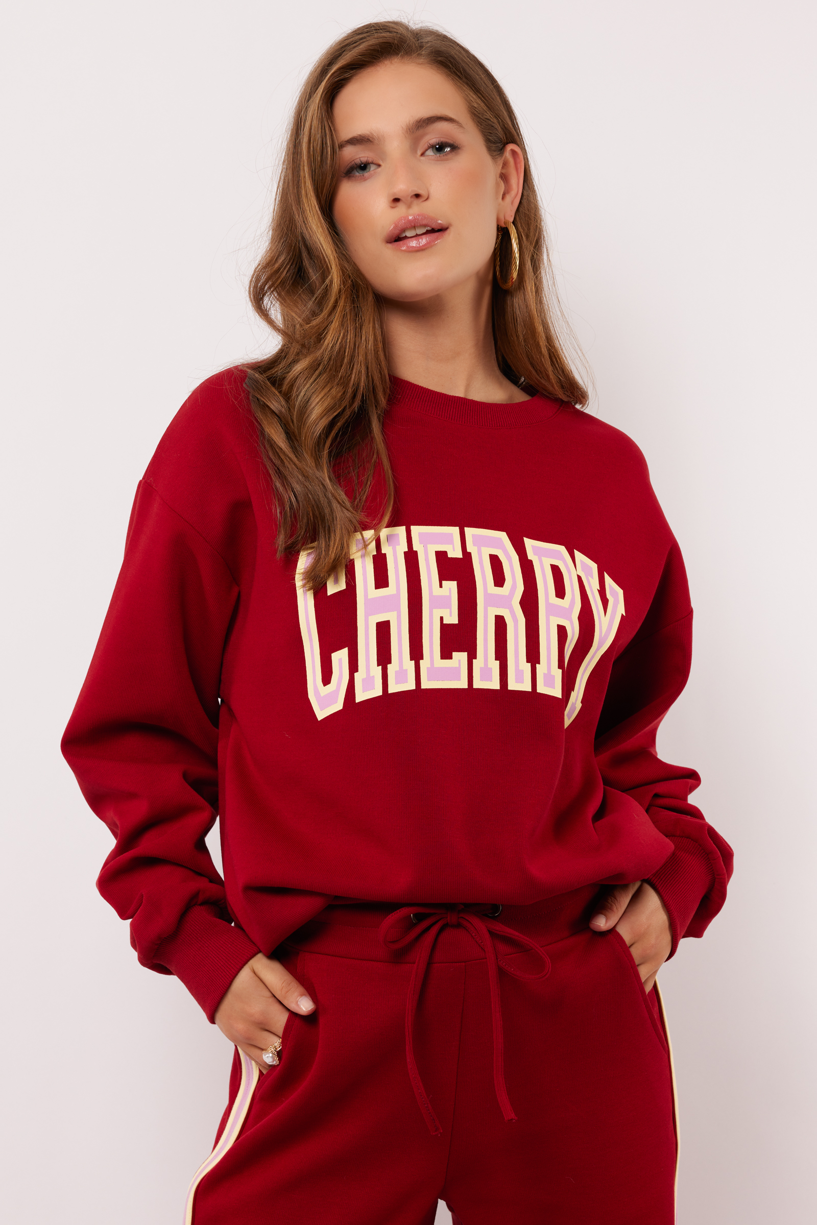 Senara sweater rood fluresk