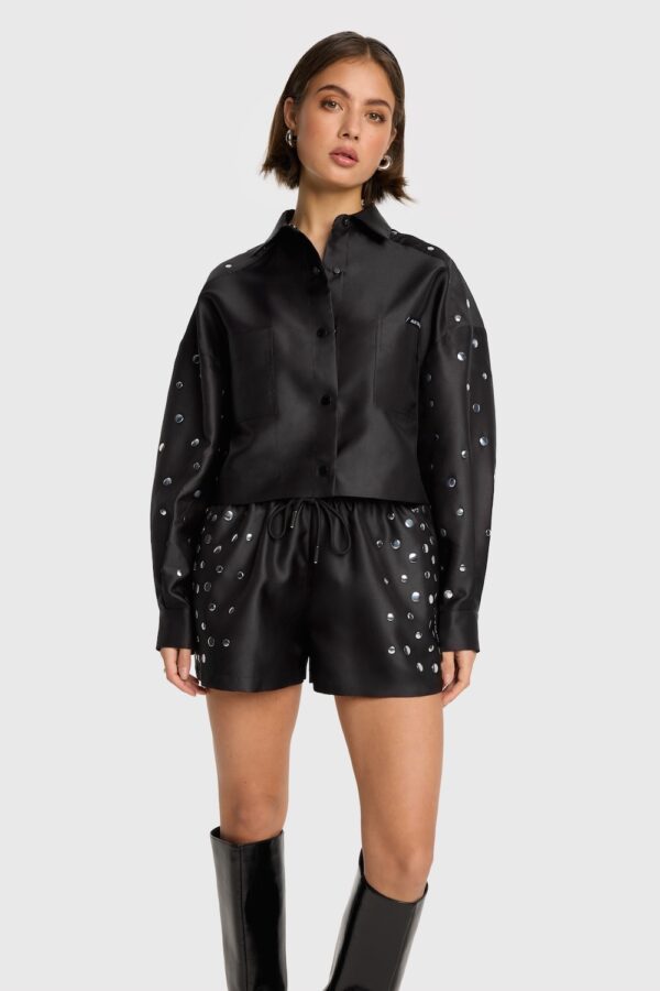Studs cropped blouse alix the label