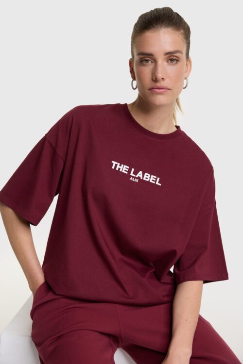 The Label T-shirt bordeaux alix the label