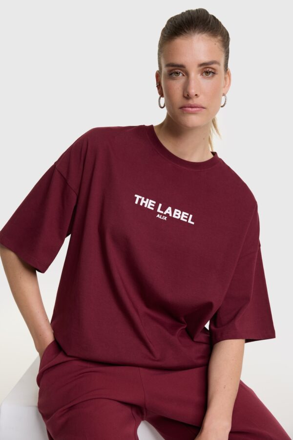 The Label T-shirt bordeaux alix the label