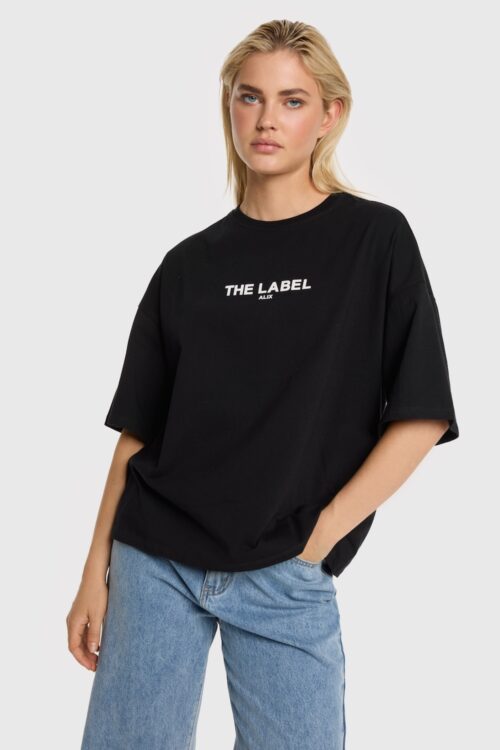 The Label T-shirt zwart alix the label