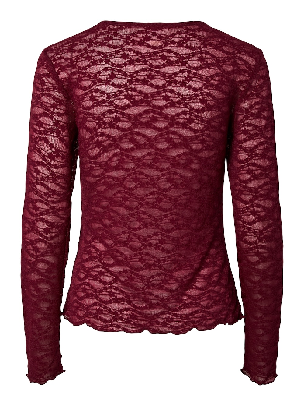 Yascara lace top bordeaux rood