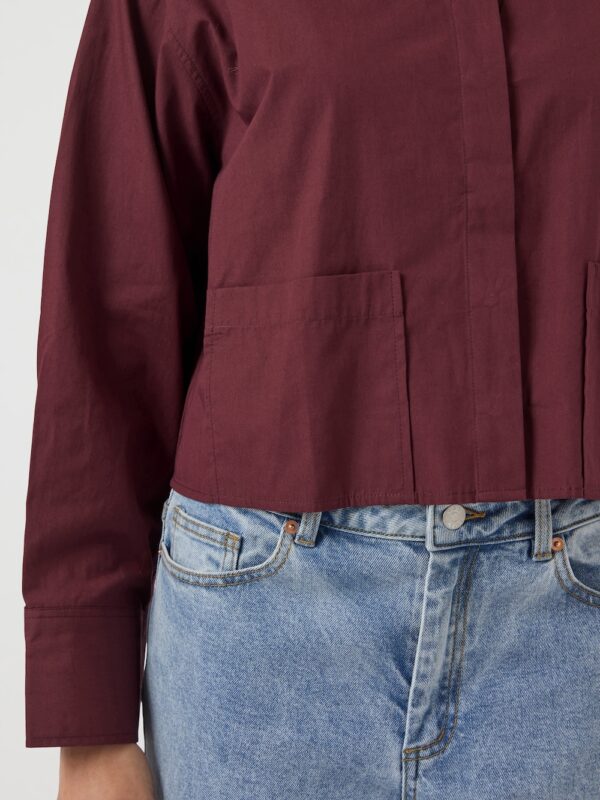 Yaslee short shirt bordeaux rood