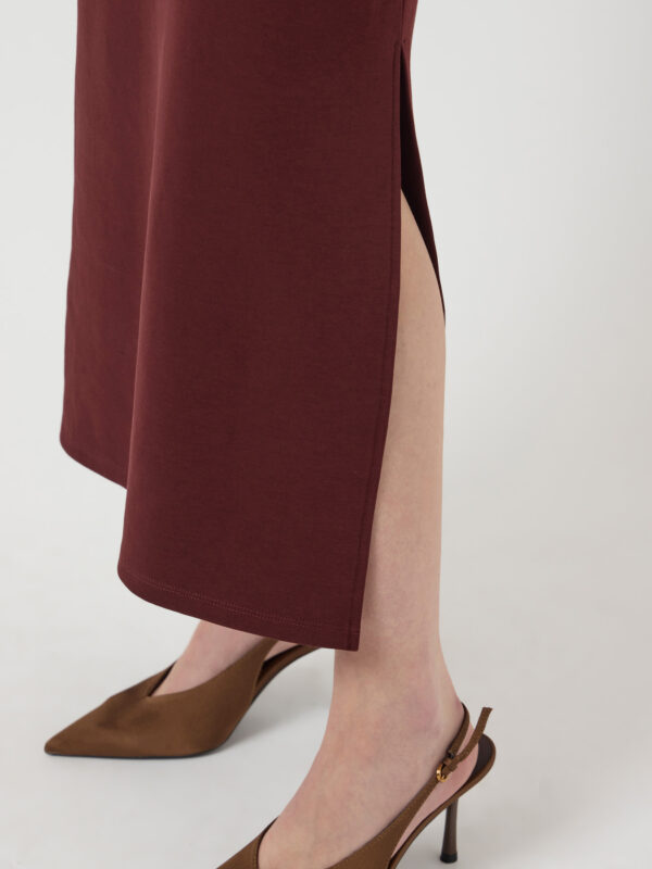 Yaspina long dress bordeaux rood