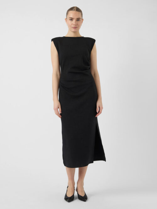 Yaspina long dress zwart