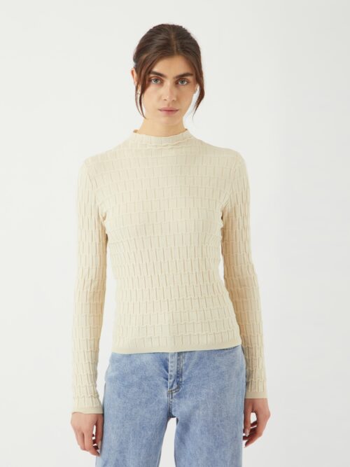 Yastrixo knit pullover top off-white