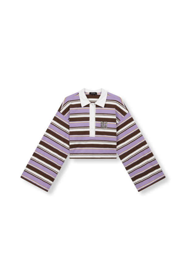 Cropped stripe polo Muse
