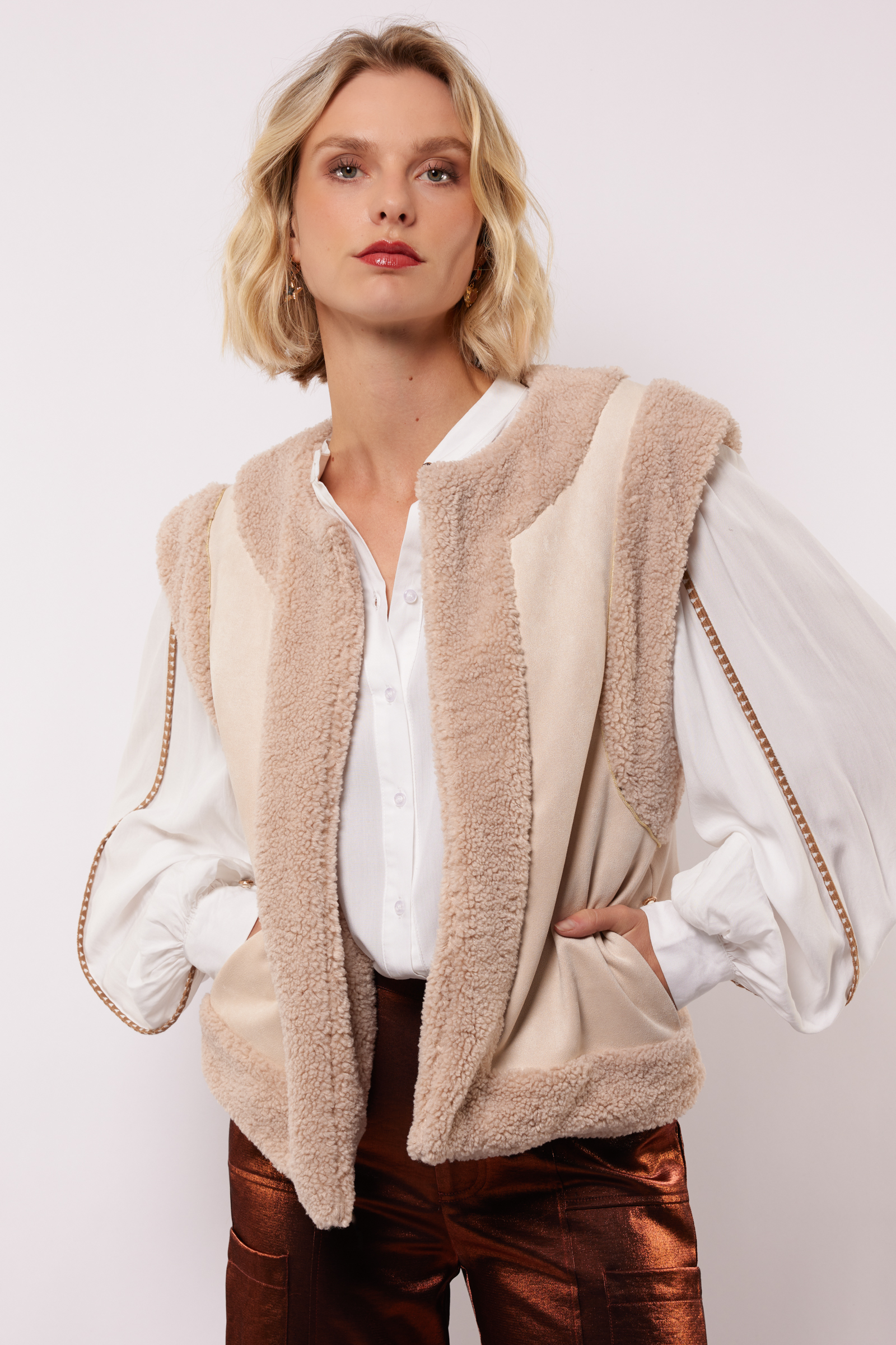 Reese gilet fluresk beige