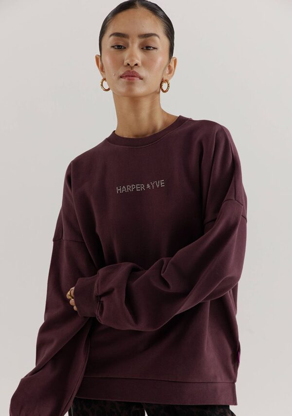 Rhinestone sweater bruin harper and yve