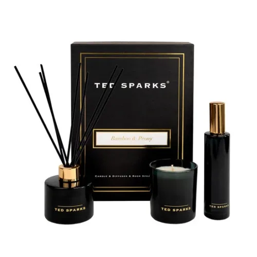 TED SPARKS - Candle, Diffuser & Room Spray Gift Set - Bamboo & Peony