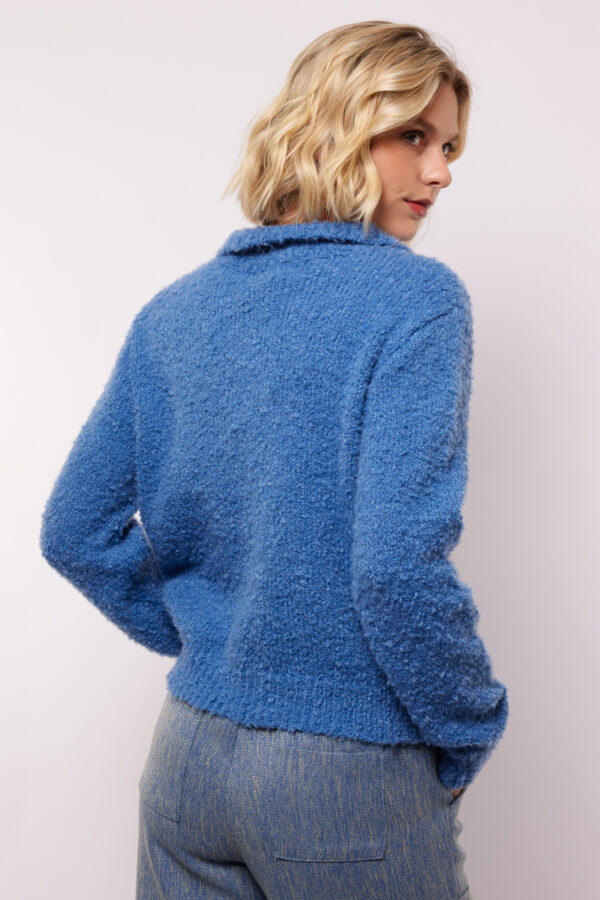 Zorina knit sweater fluresk blauw 1