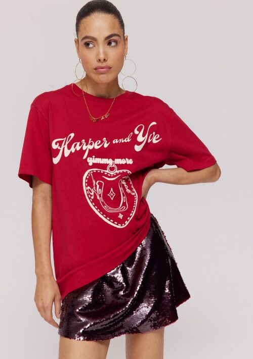 Gimmemoreluck t-shirt rood harper and yve